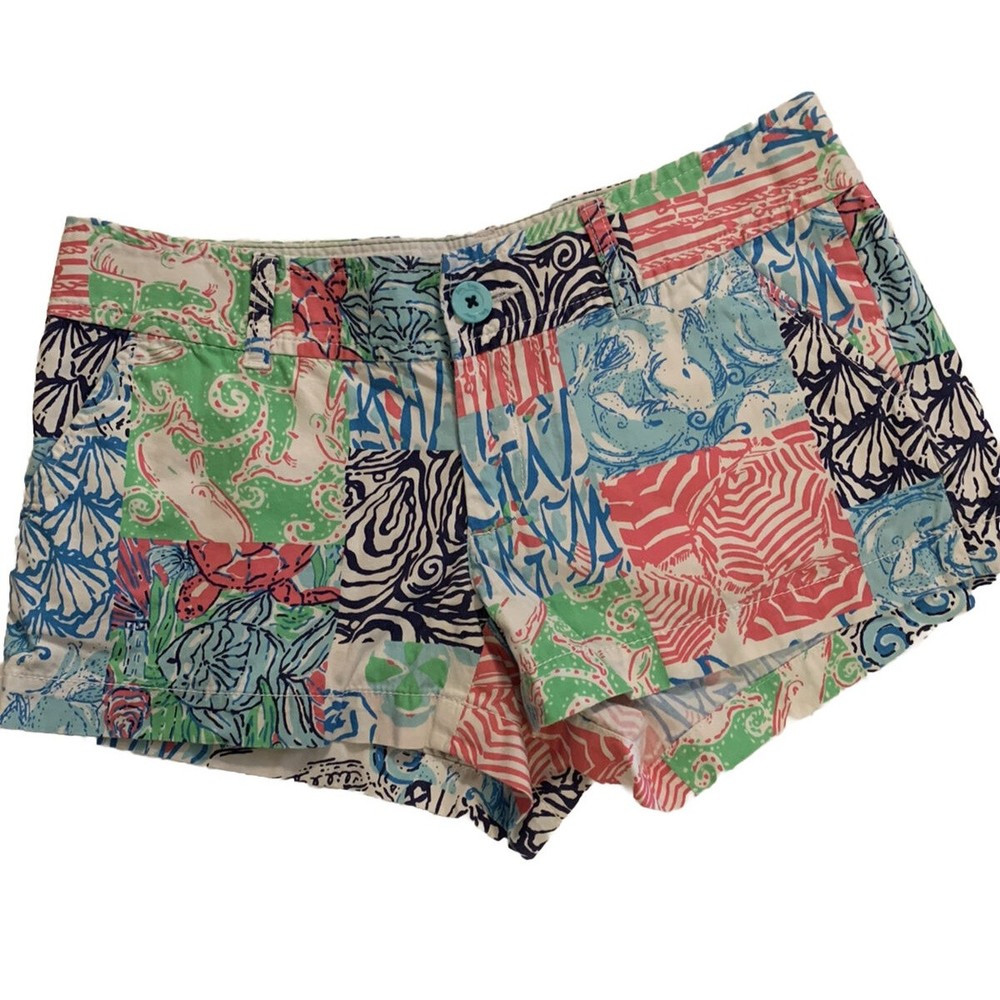 Women’s Lilly Pulitzer Shorts Pop Up Summer Remix Patch Walsh Shorts Size 2